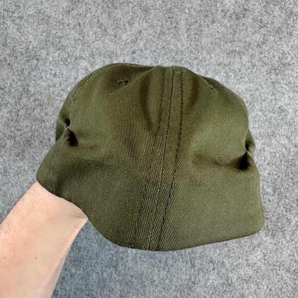 Vintage 60s Vietnam War USA Military Hot Weather Fitted Cap Mens Green Size 7 - Picture 5 of 8
